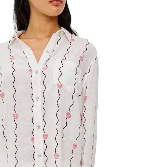 Charli Shirt - Striped Seashells