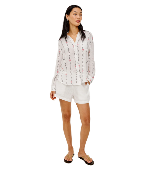 Charli Shirt - Striped Seashells