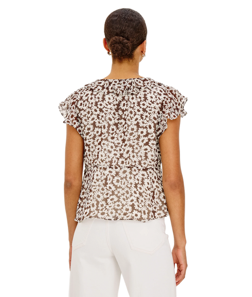 Carmine Top - Espresso Daisy