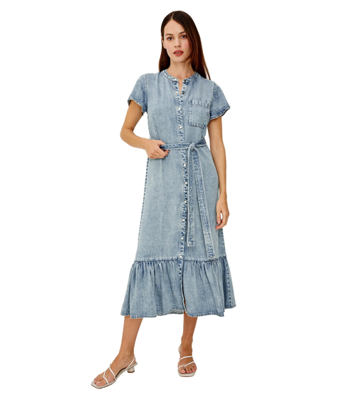 Kahlo Dress - Faded Indigo