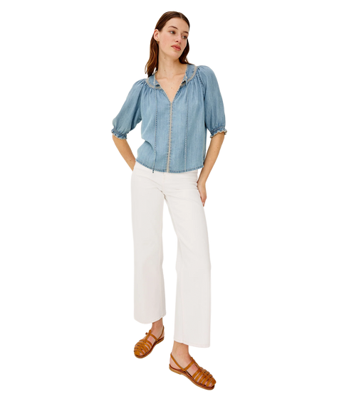 Belina Top - Washed Blue