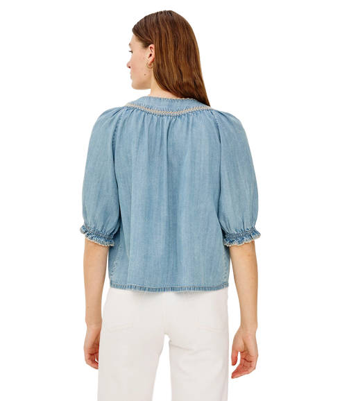 Belina Top - Washed Blue