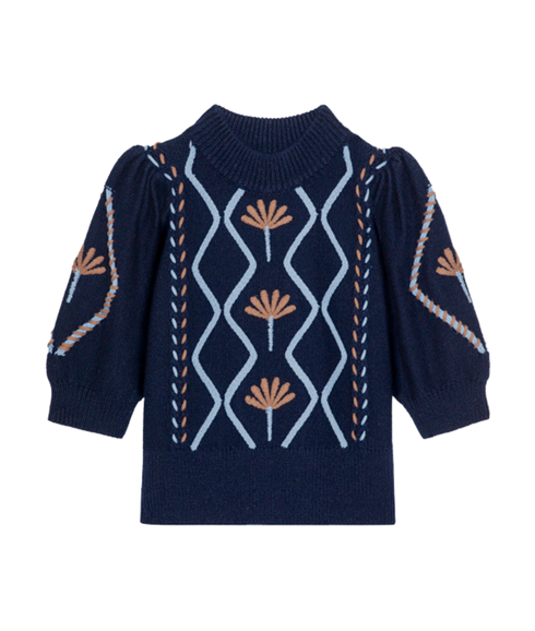 Addy Knit - Floral Cables