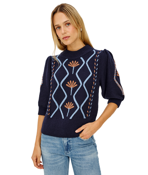 Addy Knit - Floral Cables