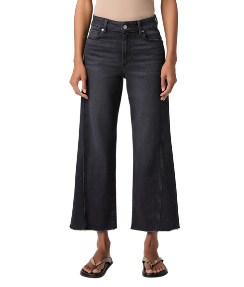 Anessa W/ Twisted Outseam Panel + Raw Hem - Ink Black