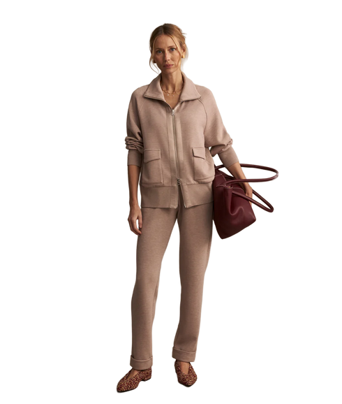 Roxbury Zip Through - Taupe Marl