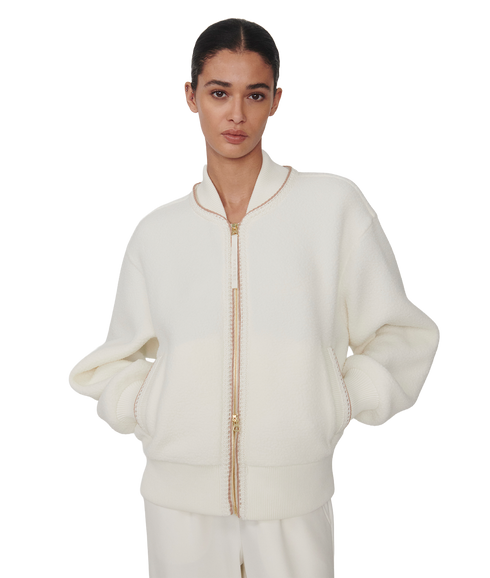 Klaudia Fleece Jacket- Egret