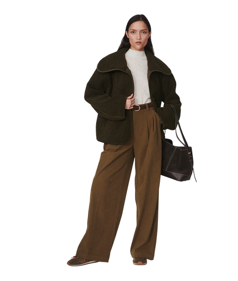 Kellan Short Boxy Jacket - Olive Bark