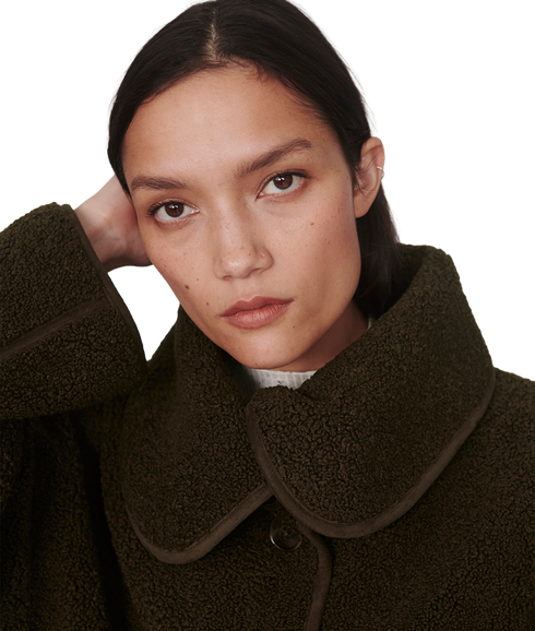 Kellan Short Boxy Jacket - Olive Bark