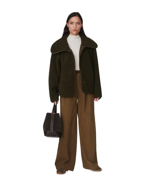 Kellan Short Boxy Jacket - Olive Bark
