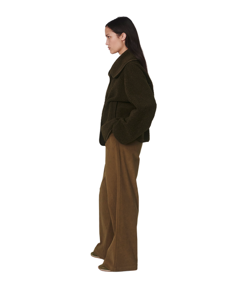 Kellan Short Boxy Jacket - Olive Bark