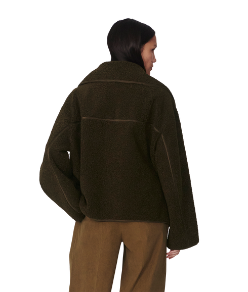 Kellan Short Boxy Jacket - Olive Bark