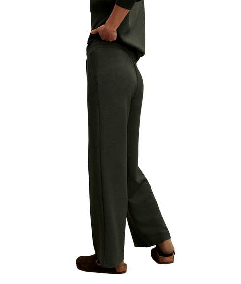 The Wide Leg Pant 30 - Olive Marl