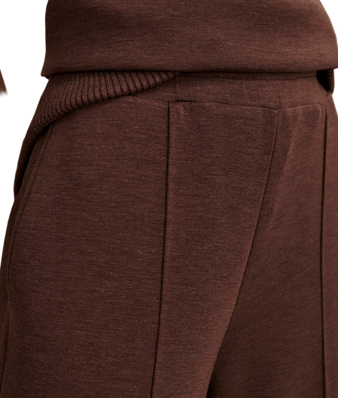 The Wide Leg Pant 30 - Coffee Bean Marl