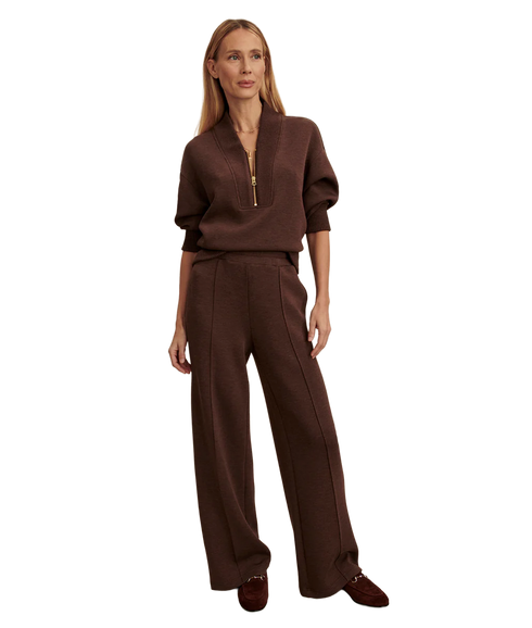 The Wide Leg Pant 30 - Coffee Bean Marl