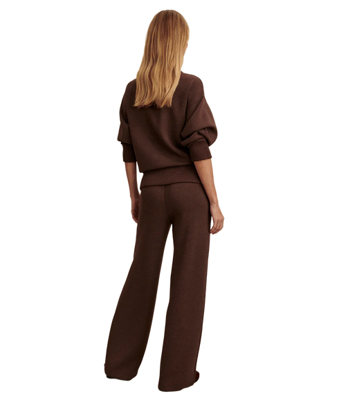 The Wide Leg Pant 30 - Coffee Bean Marl