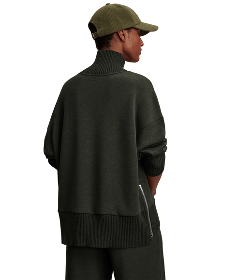 Barker High Neck Sweat - Olive Marl