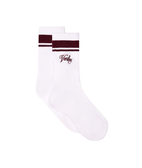 Lamar Club Stripe Sock - White Port