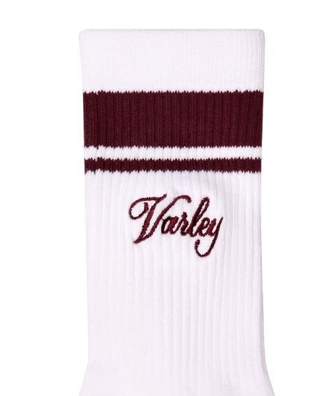 Lamar Club Stripe Sock - White Port