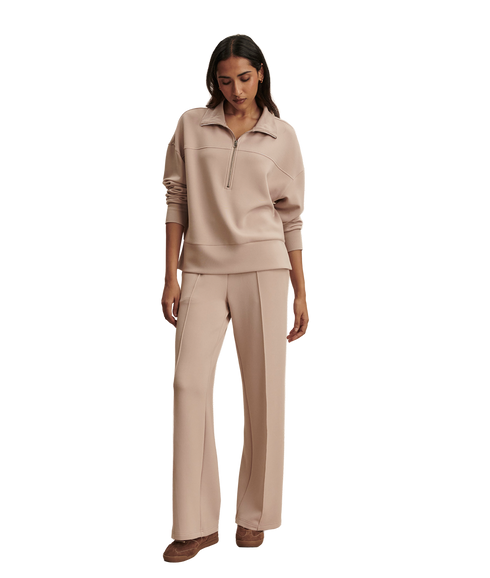 The Wide Leg Pant - Mushroom