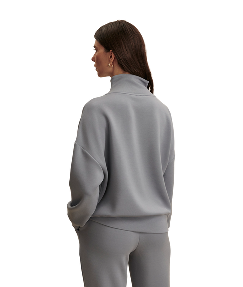 Hawley Half Zip Sweat - Wind Blue