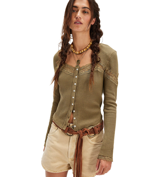 Lets Party Cardi - Gothic Olive