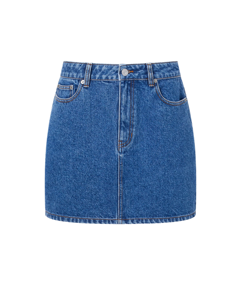 Dallas Denim Mini Skirt - Vintage