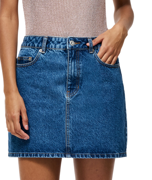 Dallas Denim Mini Skirt - Vintage