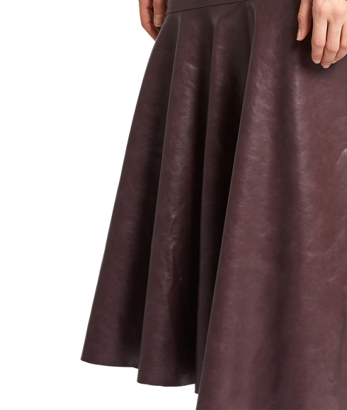 Kayleigh Pu Fluted Midi Skirt