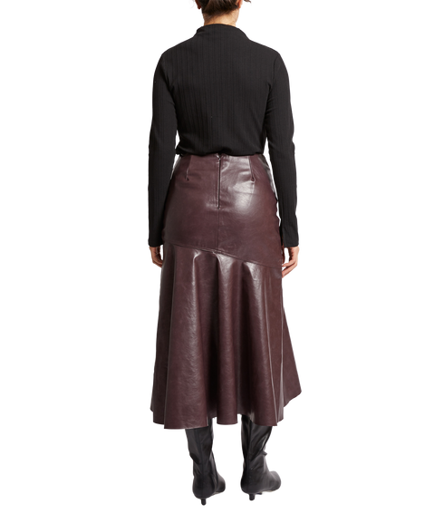 Kayleigh Pu Fluted Midi Skirt