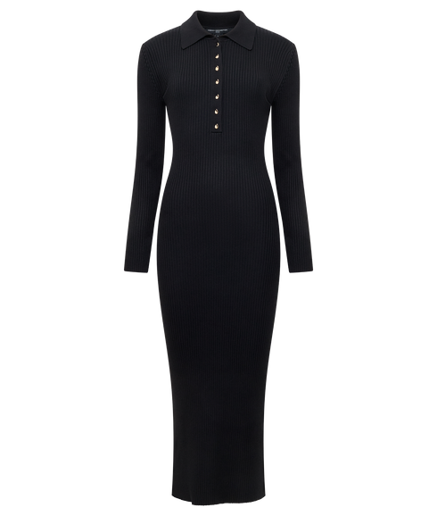 Mari L/S Collared Midi Dress