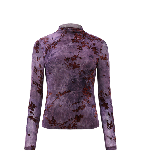 Kenny Mesh Velvet Burnout Top