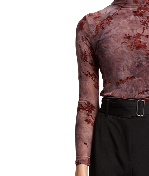 Kenny Mesh Velvet Burnout Top