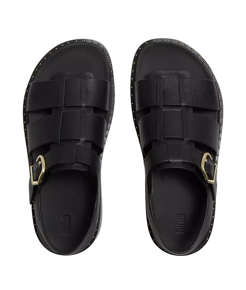 Gen-ff Max Tumbled-leather Fisherman Sandals