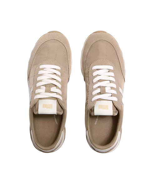 Retro-Q Ff Fabric/Suede Sneakers - Cappuccino/Cream