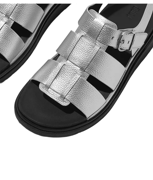 Gen-ff Tumbled-leather Fisherman Sandals