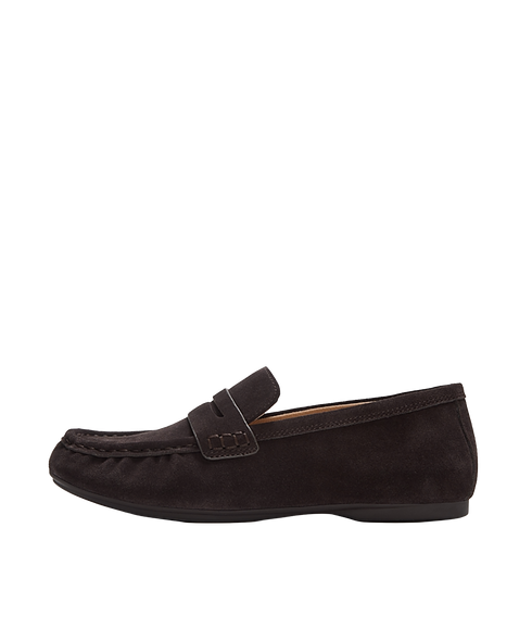 Delicato Suede Loafers - Chocolate Brown