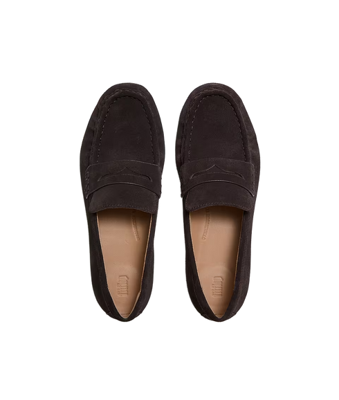 Delicato Suede Loafers - Chocolate Brown