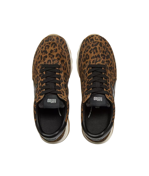 Retro-Q Ff Suede Leopard Trainers - Tan/Black