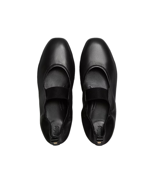 Delicato Poise Leather Mary Janes - Black