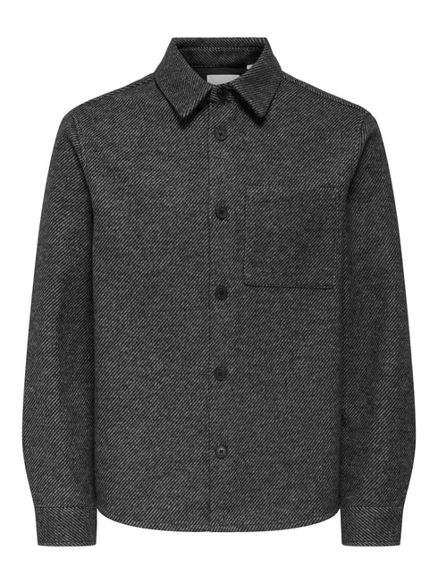 Micah Twill Overshirt Frml - Grey