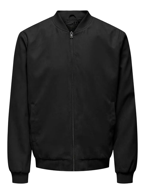 Lucas Fake Suede Bomber - Black