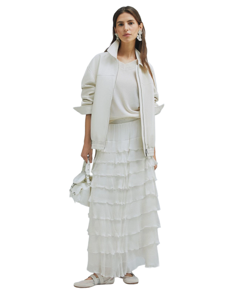 Tritone Skirt - Wool White