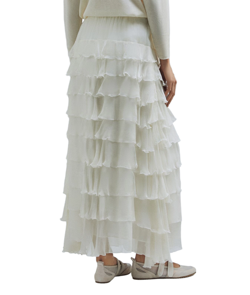 Tritone Skirt - Wool White