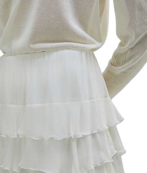 Tritone Skirt - Wool White