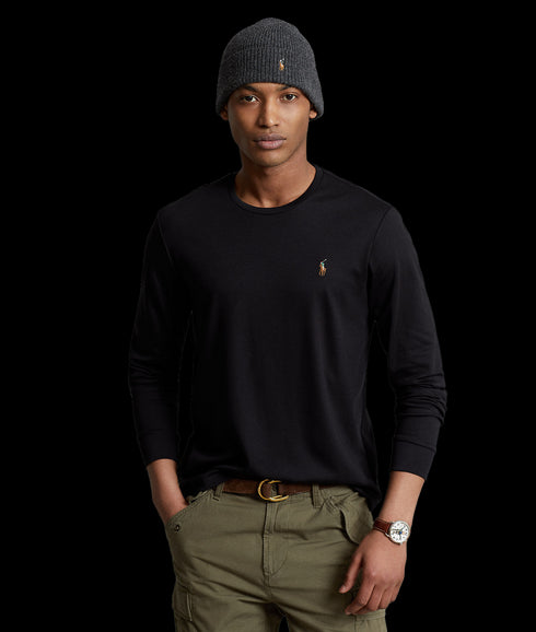 Custom Slim Fit Soft Cotton T-Shirt - Black