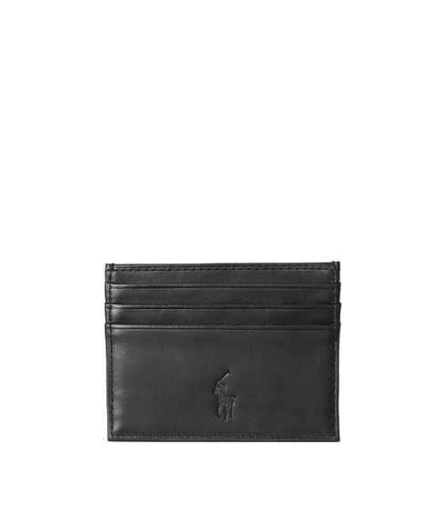 Suffolk Slim Leather Card Case - Black