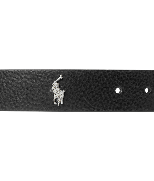 Tumbled Leather Belt - Black