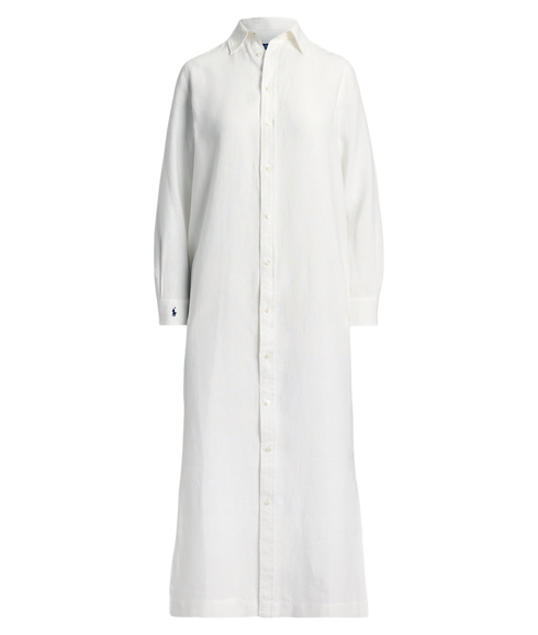 Linen Shirtdress - White