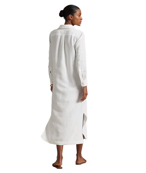 Linen Shirtdress - White